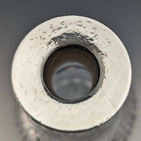 1979 British vintage cut glass sterling silver decanter Mappin and Webb